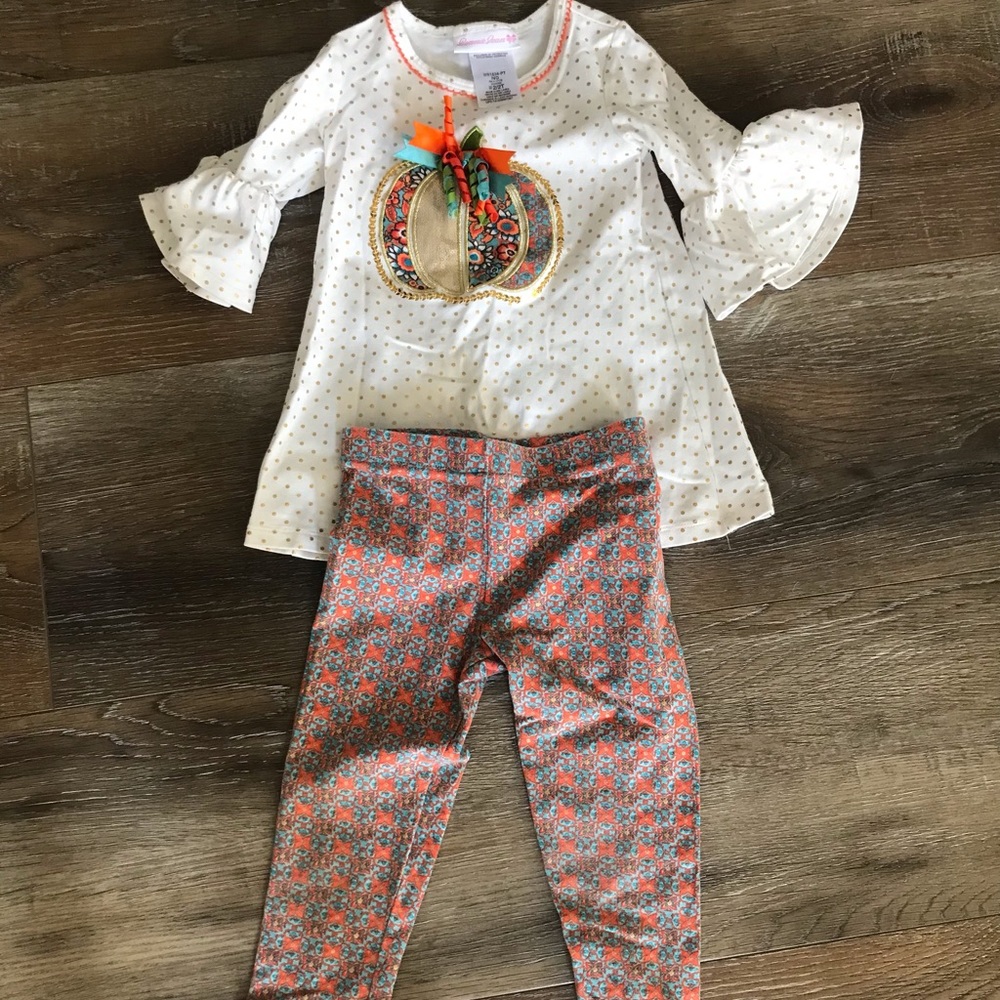Euc bonnie jean top and leggings set
